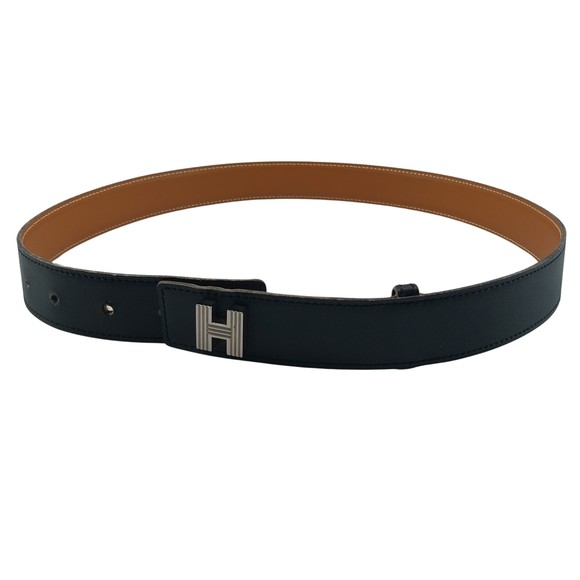 Hermès H Black Leather belt - Picture 1 of 8